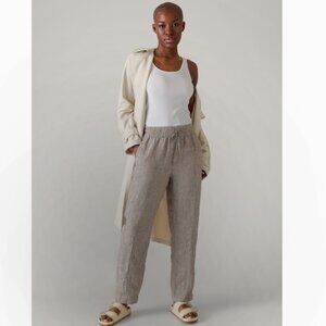 NWT Athleta Retreat Linen Ankle Pant Pyrite L